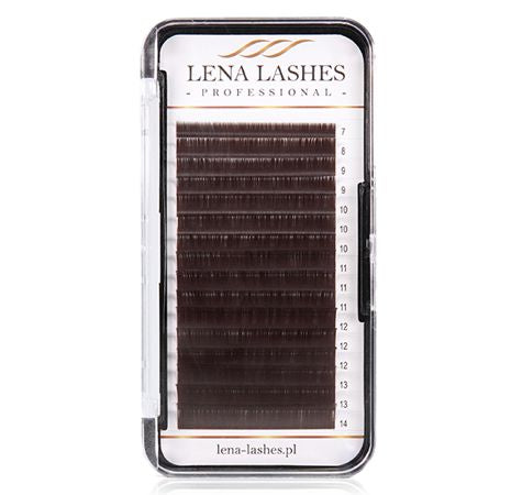 LENA LASHES Professional Volume D 0.07 MIX blakstienos, rudos