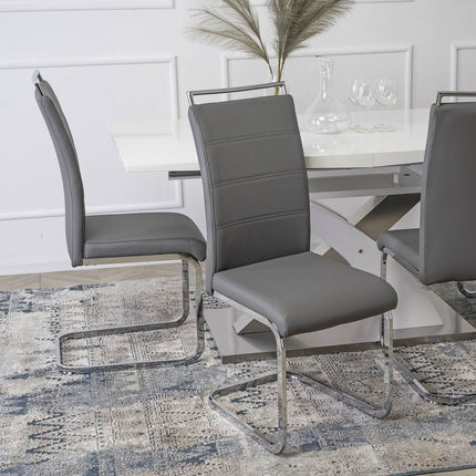 LOCA kėdė, pilka eko oda - Beauty Kit