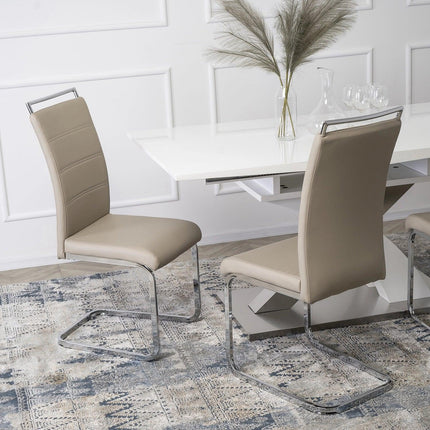 LOCA kėdė, smėlinės spalvos eko oda - Beauty Kit