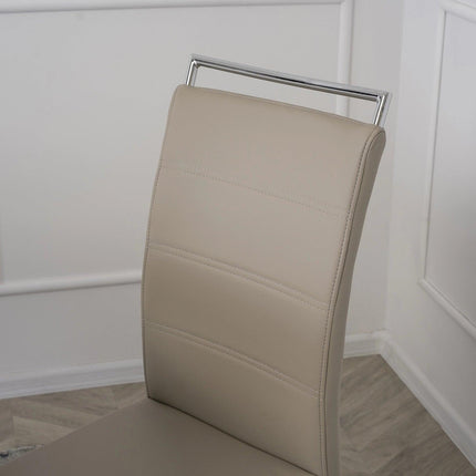 LOCA kėdė, smėlinės spalvos eko oda - Beauty Kit