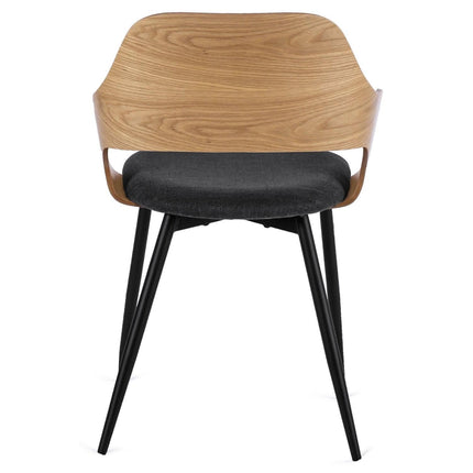 Lofto stiliaus krėslas ORBI – lenkta fanera, ąžuolo spalva - Beauty Kit