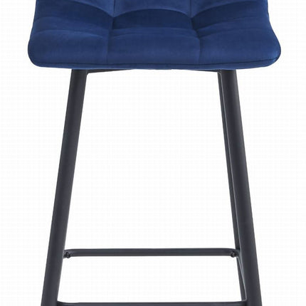 Makiažo kėdė ARCETO, tamsiai mėlynas aksomas/juodos kojos - Beauty Kit