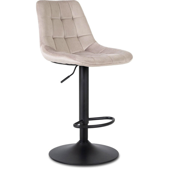 Makiažo kėdė ARCOS 2, smėlio spalvos aksomas/juodas pagrindas - Beauty Kit