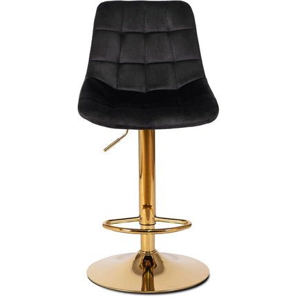Makiažo kėdė ARCOS, juodas aksomas/auksinis pagrindas - Beauty Kit