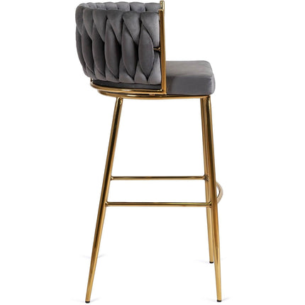 Makiažo kėdė FLORES 2, pilkas aksomas - Beauty Kit