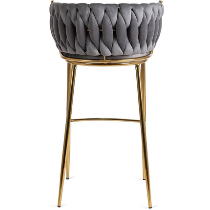 Makiažo kėdė FLORES 2, pilkas aksomas - Beauty Kit