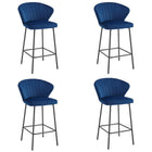 Makiažo kėdė GATTA, tamsiai mėlynas aksomas/juodos kojos, 3 vnt. - Beauty Kit