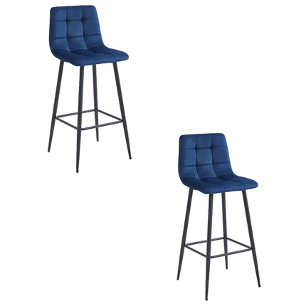 Makiažo kėdės ARCETO, tamsiai mėlynas aksomas/juodos kojos, 2 vnt. - Beauty Kit