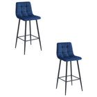 Makiažo kėdės ARCETO, tamsiai mėlynas aksomas/juodos kojos, 2 vnt. - Beauty Kit