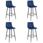 Makiažo kėdės ARCETO, tamsiai mėlynas aksomas/juodos kojos, 4 vnt. - Beauty Kit