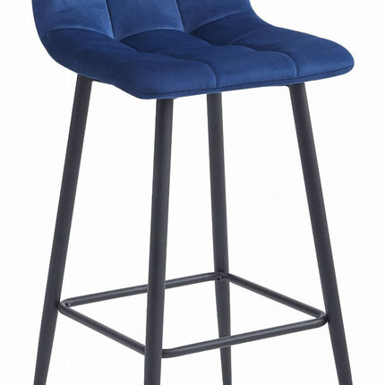 Makiažo kėdės ARCETO, tamsiai mėlynas aksomas/juodos kojos, 4 vnt. - Beauty Kit