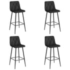 Makiažo kėdės NADO, juodas aksomas/juodos kojos, 4 vnt. - Beauty Kit