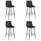 Makiažo kėdės POZZA, juodas aksomas/juodos kojos, 4 vnt. - Beauty Kit