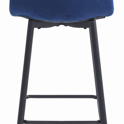 Makiažo kėdės POZZA, tamsiai mėlynas aksomas/juodos kojos, 2 vnt. - Beauty Kit