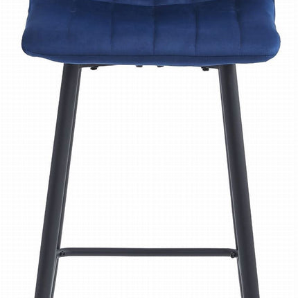 Makiažo kėdės POZZA, tamsiai mėlynas aksomas/juodos kojos, 4 vnt. - Beauty Kit