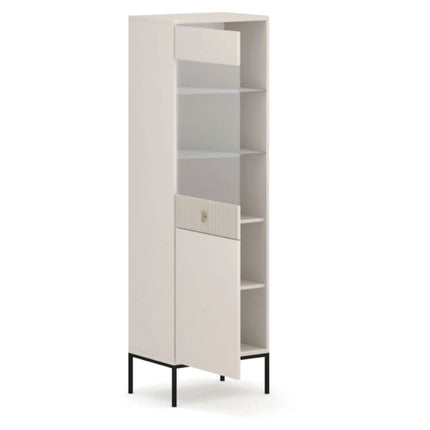 MARCOS aukšta vitrininė spinta – šviesiai rusva spalva - Beauty Kit