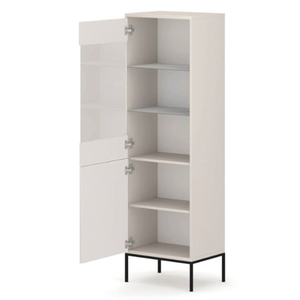 MARCOS aukšta vitrininė spinta – šviesiai rusva spalva - Beauty Kit