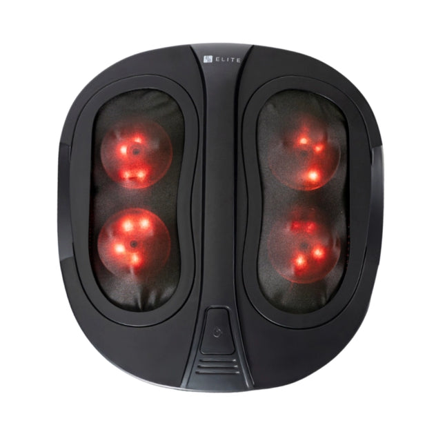 Elektrinis pėdų masažuoklis su šildymo funkcija, juodos spalvos