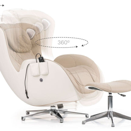 Masažinis krėslas iRest QL su pakoju, grafito spalvos - Beauty Kit