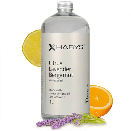 Masažo aliejus Citrus/Levanda/Bergamotas, 1000 ml – iš arti