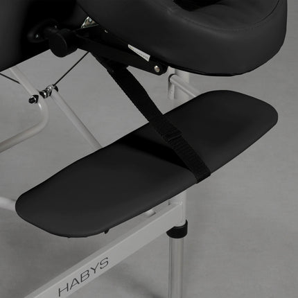 Habys K015 masažo stalas juodas – ergonomiškas gultas SPA ir masažo studijoms