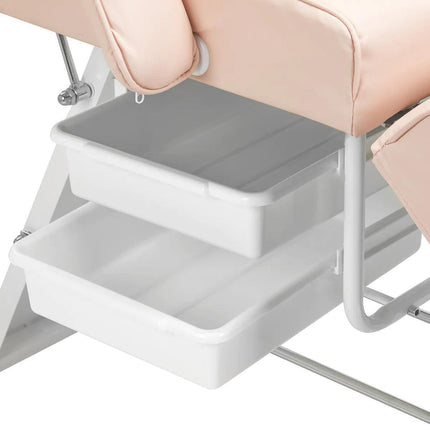 Mechaninis kosmetologinis gultas BASIC 202 su stalčiais, rožinis - Beauty Kit