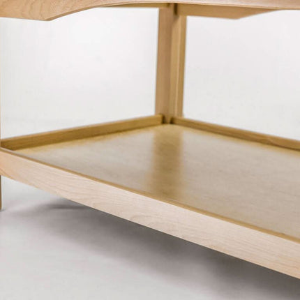 Medinis gultas NOVA LIGHT WOOD su veido anga K033, smėlio spalvos - Beauty Kit