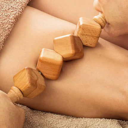 Medinis masažinis volelis - kubo formos - Beauty Kit