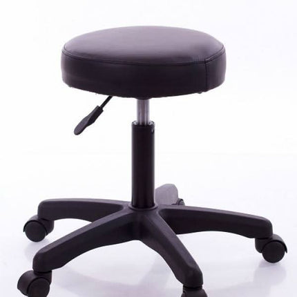 Meistro kėdė RESTPRO Round 1, juoda (kosmetologo kėdė, kirpėjo, masažuotojo kėdė) - Beauty Kit