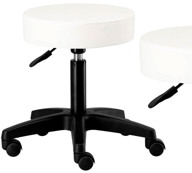 Meistro kėdutė ant ratukų, baltai juoda - Beauty Kit