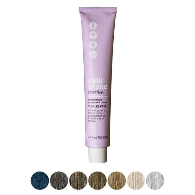 MILK SHAKE CREATIVE PERMANENT plaukų dažai 10.17 I 10 AV, ash violet platinum lightest blond ASH - Beauty Kit