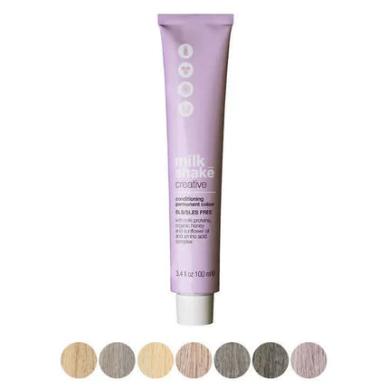 MILK SHAKE CREATIVE PERMANENT plaukų dažai 12.11 I 12 AA, intense ash HIGH LIFTER - Beauty Kit