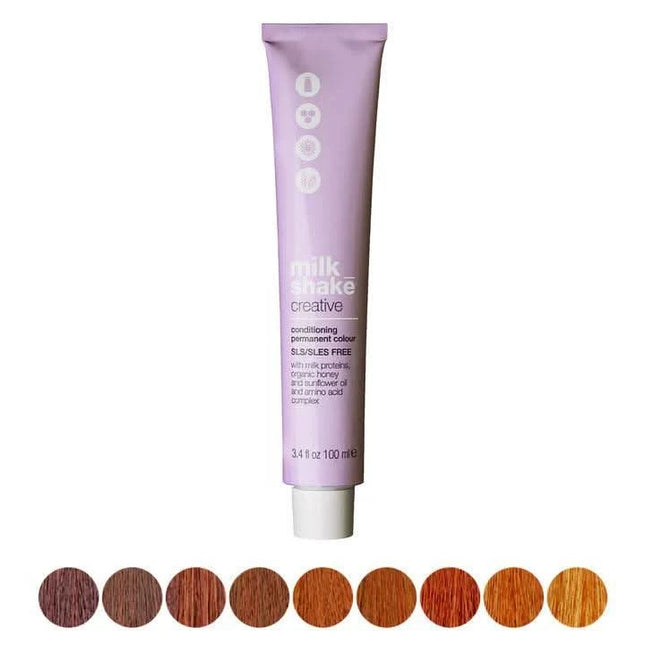 MILK SHAKE CREATIVE PERMANENT plaukų dažai 5.43 I 5 CG, copper golden light brown COPPER - Beauty Kit