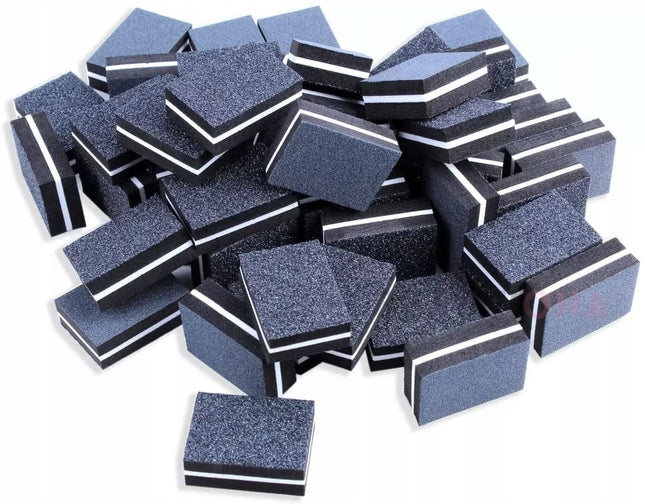 MINI poliravimo bokeliai 100/180, 50 vnt juodi - Beauty Kit