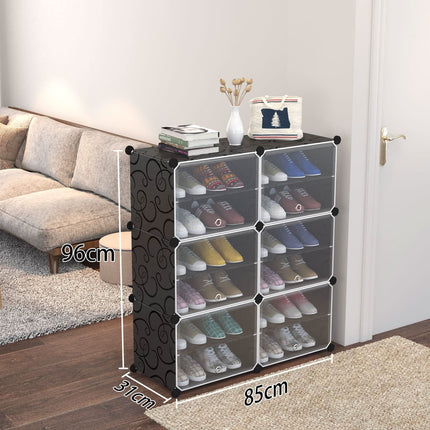 Modulinė batų lentyna, juoda - Beauty Kit