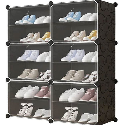 Modulinė batų lentyna, juoda - Beauty Kit