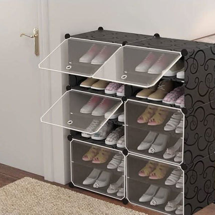 Modulinė batų lentyna, juoda - Beauty Kit