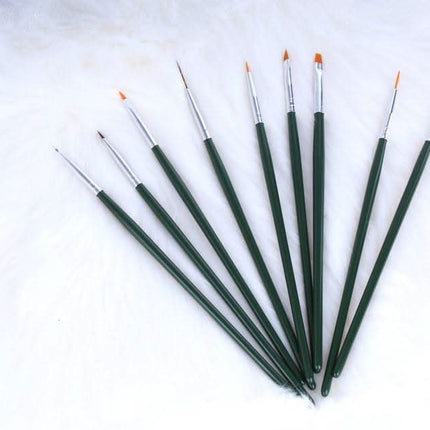 Nagų dailės teptukai, 9 vnt - Beauty Kit