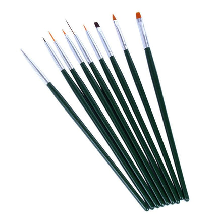 Nagų dailės teptukai, 9 vnt - Beauty Kit