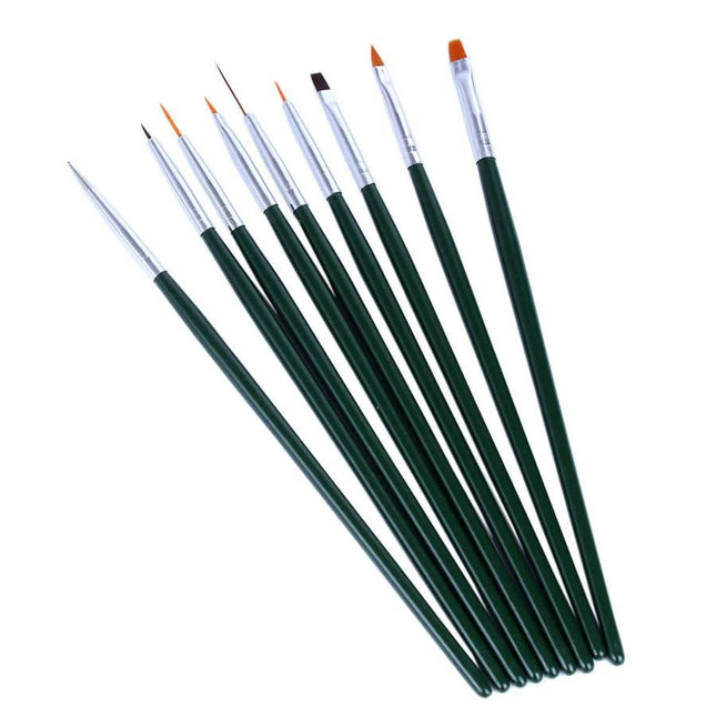 Nagų dailės teptukai, 9 vnt - Beauty Kit