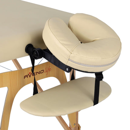 Nešiojamas masažo stalas SONIA COMFY BASE K533, smėlio spalvos + priedai - Beauty Kit