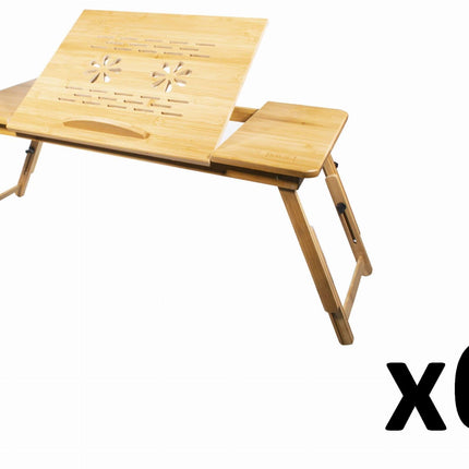 Nešiojamojo kompiuterio staliukai XL, rudi, 6 vnt. - Beauty Kit