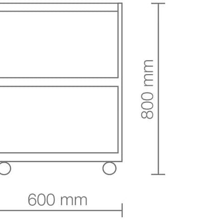 Kosmetologinis vežimėlis Oboro, balta spalva