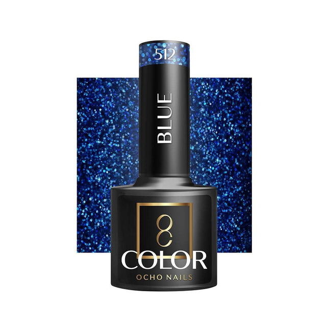 OCHO NAILS hibridinis nagų lakas BLUE 512, 5g - Beauty Kit