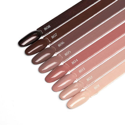 OCHO NAILS hibridinis nagų lakas BROWN 802, 5g - Beauty Kit