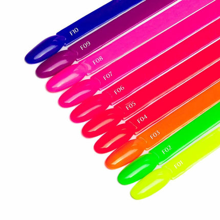 OCHO NAILS FLUO F03 5g nagų lakas – fluorescencinė spalva pedikiūrui ir manikiūrui salone
