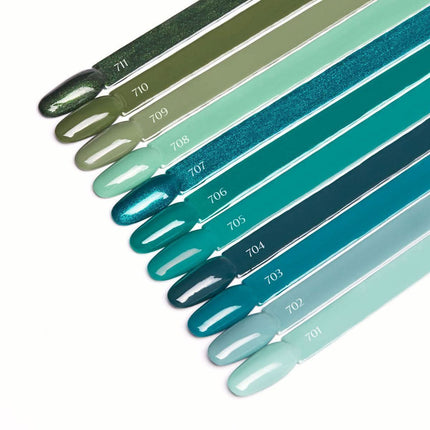 OCHO NAILS hibridinis nagų lakas GREEN 707, 5g - Beauty Kit