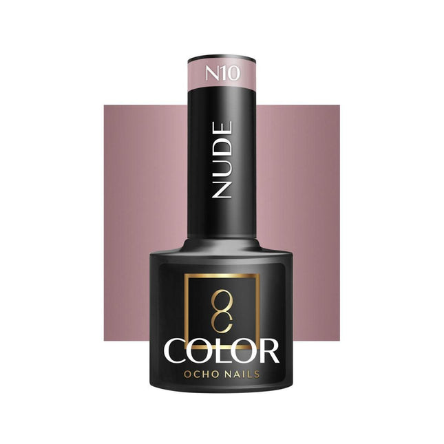 OCHO NAILS hibridinis nagų lakas NUDE N10 5g – profesionalus nude atspalvis manikiūrui ir pedikiūrui
