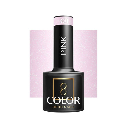 OCHO NAILS hibridinis nagų lakas PINK 301, 5g - Beauty Kit