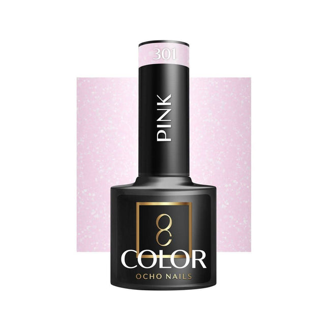 OCHO NAILS hibridinis nagų lakas PINK 301, 5g - Beauty Kit